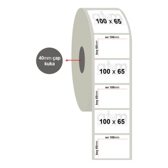 100mm x 65mm Fastyre Etiket (Sticker)
