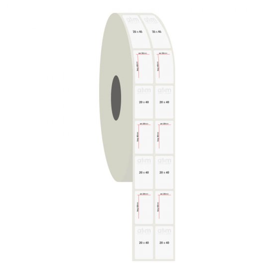 20mm x 40mm 2'li PP Şeffaf Etiket (Sticker)