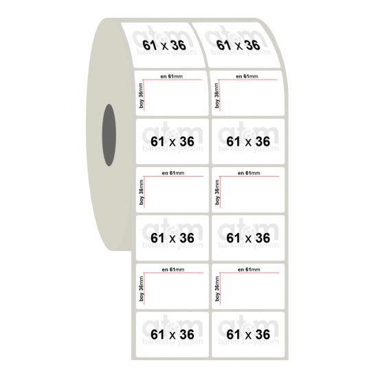 61mm x 36mm 2'li Silvermat Etiket (Sticker)
