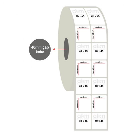 40mm x 45mm 2'li Fastyre Etiket(Sticker)