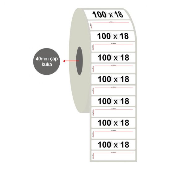100mm x 18mm Fastyre Etiket (Sticker)
