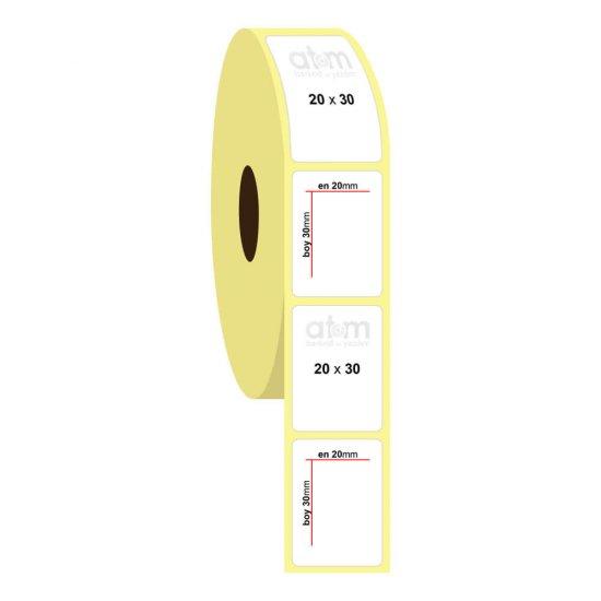 20mm x 30mm Kuşe Etiket (Sticker)
