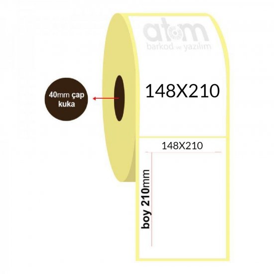 148mm x 210mm Kuşe Etiket (Sticker) Özel