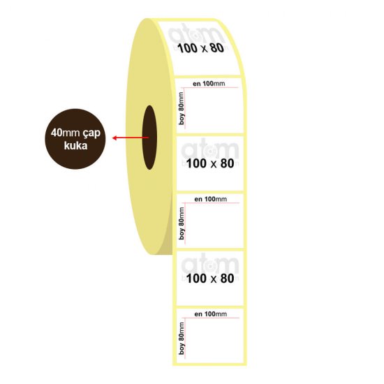 100mm x 80mm Vellum Etiket (Sticker)