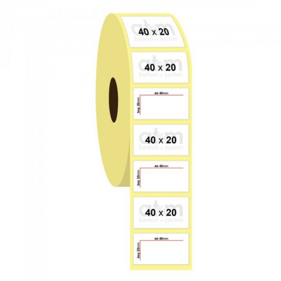 40mm x 20mm Termal Etiket (Sticker)