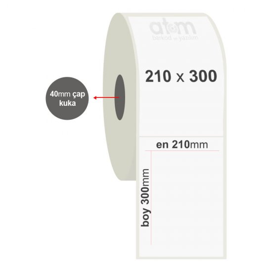 210mm x 300mm PP Opak Etiket (Sticker)