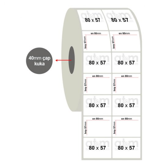 80mm x 57mm 2'li Silvermat Etiket (Sticker)