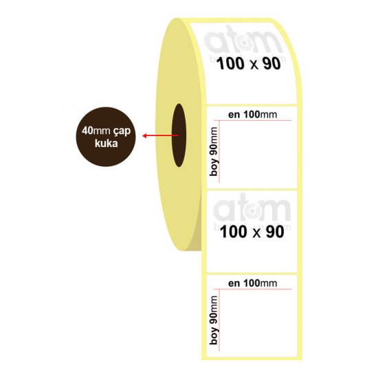 100mm x 90mm Vellum Etiket (Sticker)