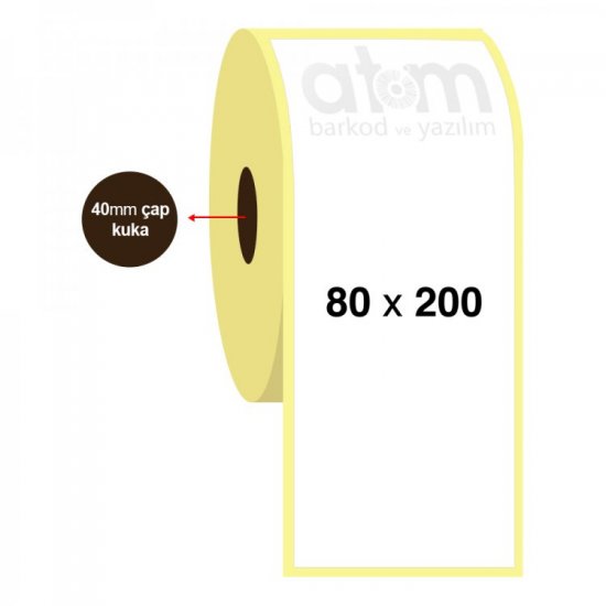 80mm x 200mm Termal Etiket (Sticker)